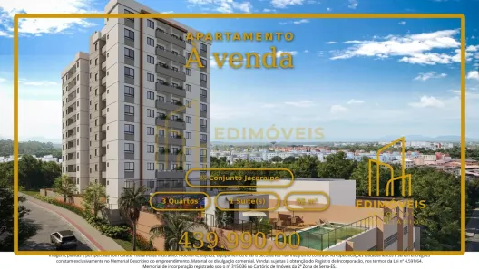 Apartamento com 3 Quartos à venda, 92m² no Conjunto Jacaraípe, Serra