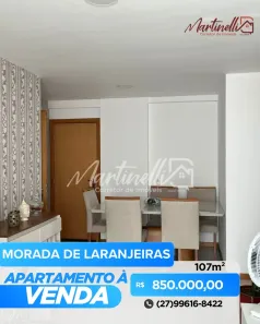 Apartamento com 3 Quartos à venda, 107m² no Morada de Laranjeiras, Serra
