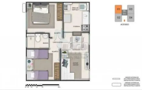 Apartamento com 2 Quartos à venda, 48m² no Reserva Real, Ribeirão Preto