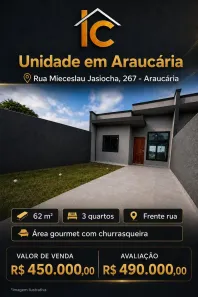 Casa com 3 Quartos à venda, 62m² no Thomaz Coelho, Araucária