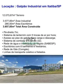 Galpão/Depósito/Armazém para alugar, 3858m² no Anhangabaú, Jundiaí