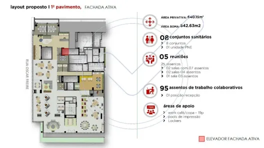 Sala Comercial à venda, 640m² no Pinheiros, São Paulo