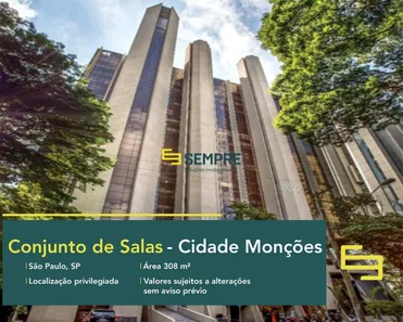 Sala Comercial para alugar, 308m² no Chácara Itaim, São Paulo