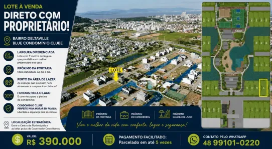 Lote/Terreno à venda, 193m² no Beira Rio, Biguaçu