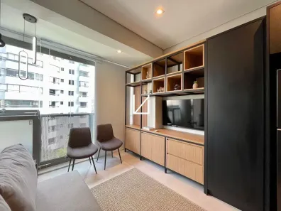 Apartamento com 1 Quarto para alugar, 28m² no Moema, São Paulo