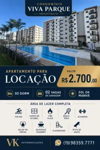 Apartamento com 2 Quartos para alugar, 46m² no Jardim Hubert, Indaiatuba