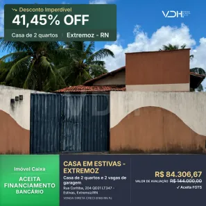 Casa com 2 Quartos à venda, 57m² no Centro, Extremoz
