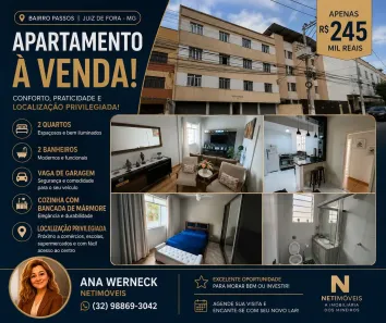 Apartamento com 2 Quartos à venda, 80m² no Alto dos Passos, Juiz de Fora