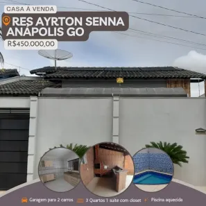 Casa com 3 Quartos à venda, 135m² no Residencial Ayrton Senna, Anápolis