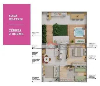 Casa de Condomínio com 2 Quartos à venda, 44m² no Bairro Pacaembu, Americana