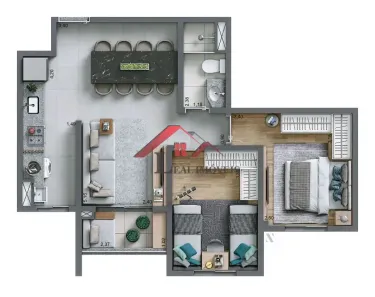 Apartamento com 2 Quartos à venda, 55m² no Rudge Ramos, São Bernardo do Campo