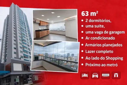 Apartamento com 2 Quartos para alugar, 63m² no Vila Azevedo, São Paulo