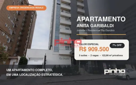 Apartamento com 3 Quartos à venda, 123m² no Anita Garibaldi, Joinville