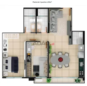 Apartamento com 2 Quartos à venda, 66m² no Setor Bueno, Goiânia
