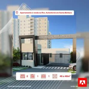 Apartamento com 2 Quartos à venda, 47m² no Lagoa Seca, Santa Bárbara D'Oeste