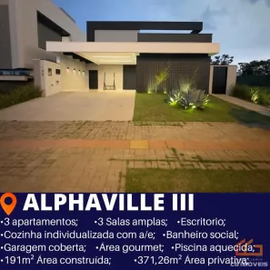 Casa de Condomínio com 3 Quartos à venda, 180m² no Alphaville Campo Grande 3, Campo Grande