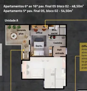 Apartamento com 2 Quartos à venda, 49m² no Jardim Infante Dom Henrique, Bauru