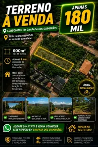 Lote/Terreno à venda, 600m² no Chapada dos Guimarães, Chapada dos Guimarães