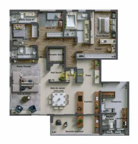 Apartamento com 3 Quartos à venda, 201m² no Jardim Emília, Sorocaba