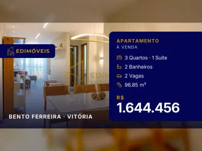 Apartamento com 3 Quartos à venda, 96m² no Bento Ferreira, Vitória
