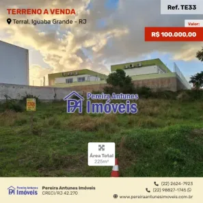 Lote/Terreno à venda, 100m² no Centro, Iguaba Grande