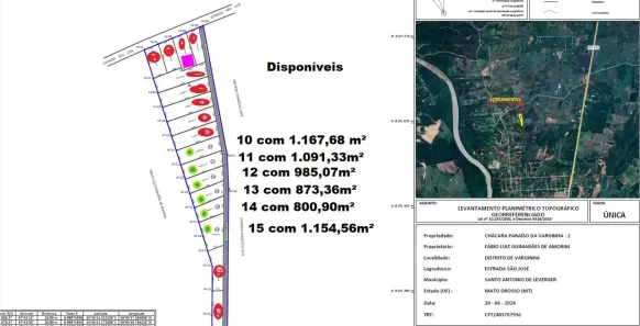 Lote/Terreno à venda, 1017m² no , Santo Antônio de Leverger