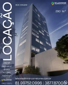 Sala Comercial para alugar, 290m² no Boa Viagem, Recife