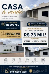 Casa com 3 Quartos à venda, 160m² no Flodoaldo Pontes Pinto, Porto Velho
