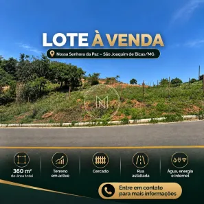 Lote/Terreno à venda, 360m² no Nossa Senhora da Paz, São Joaquim de Bicas