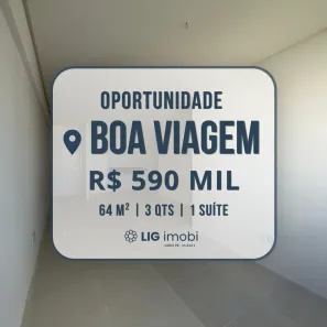 Apartamento com 3 Quartos à venda, 64m² no Boa Viagem, Recife