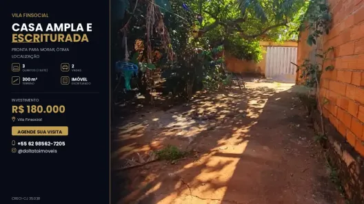 Casa com 3 Quartos à venda, 150m² no Vila Finsocial, Goiânia