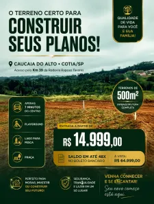 Lote/Terreno à venda, 500m² no Altos de Caucaia (Caucaia do Alto), Cotia