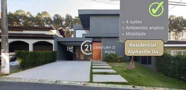 Casa de Condomínio com 4 Quartos para venda ou aluguel, 330m² no Alphaville, Santana de Parnaíba