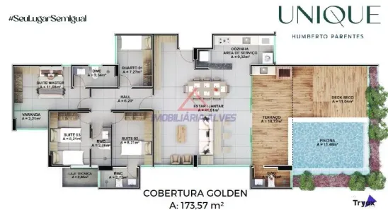 Cobertura com 4 Quartos à venda, 173m² no Fátima, Teresina