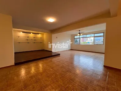 Apartamento com 3 Quartos para alugar, 177m² no Embaré, Santos
