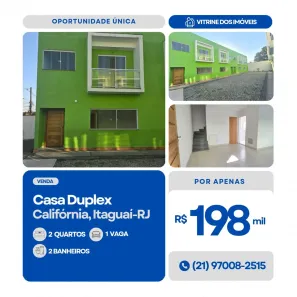 Casa com 2 Quartos à venda, 74m² no Califórnia, Itaguaí