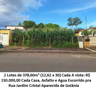 Lote/Terreno à venda, 378m² no Jardim Cristal, Aparecida de Goiânia