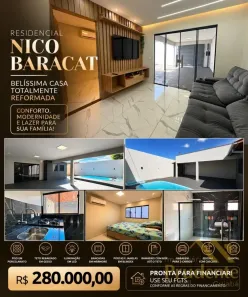 Casa com 2 Quartos à venda, 53m² no Loteamento Residencial Nico Baracat, Cuiabá
