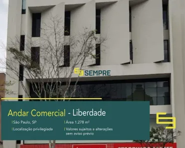 Sala Comercial para alugar, 1278m² no Liberdade, São Paulo