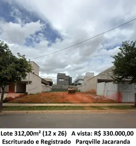 Lote/Terreno à venda, 312m² no Residencial Parqville Jacarandá, Aparecida de Goiânia