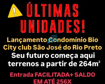 Lote/Terreno à venda, 264m² no Rios di Itália, São José do Rio Preto