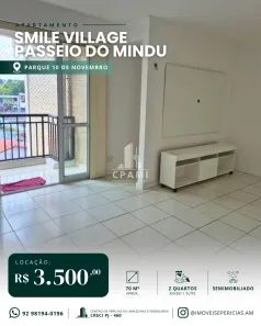 Apartamento com 2 Quartos para alugar, 72m² no Parque 10 de Novembro, Manaus