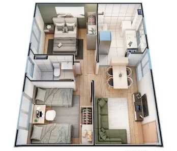 Apartamento com 2 Quartos à venda, 45m² no Cambeba, Fortaleza