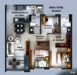 Apartamento com 2 Quartos à venda, 70m² no Neópolis, Natal