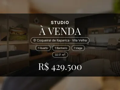 Apartamento com 1 Quarto à venda, 32m² no Coqueiral de Itaparica, Vila Velha
