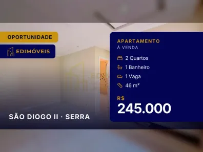 Apartamento com 2 Quartos à venda, 46m² no São Diogo II, Serra