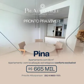 Apartamento com 2 Quartos à venda, 54m² no Pina, Recife