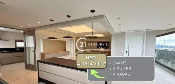 Apartamento com 4 Quartos à venda, 244m² no Sítio Tamboré Alphaville, Barueri