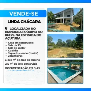 Fazenda/Sítio com 3 Quartos à venda, 3492m² no , Iranduba