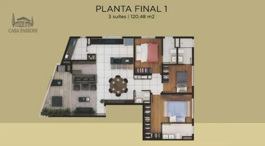 Apartamento com 3 Quartos à venda, 120m² no Cambuí, Campinas